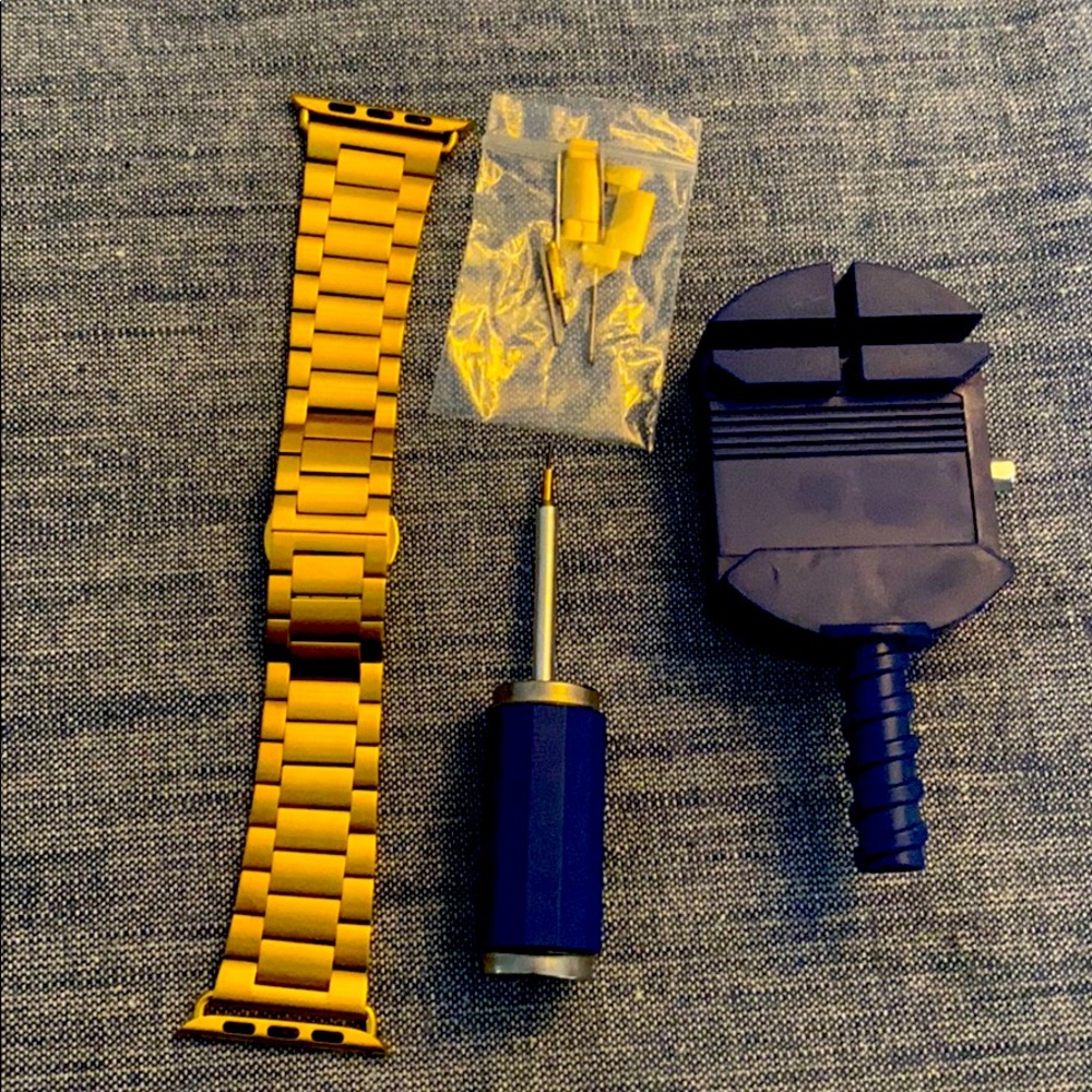 Gold smart watch band
